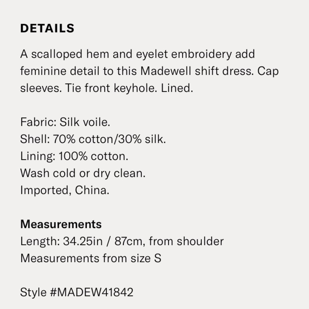 Madewell Embroidered Eyelet Moontide Dress - Picture 8 of 8